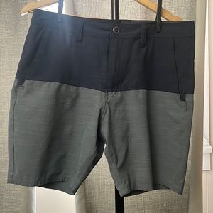 Volcom - Mens Size 32 Two-Tone Shorts Dark Blue / Gray Teal Hybrid Surfing